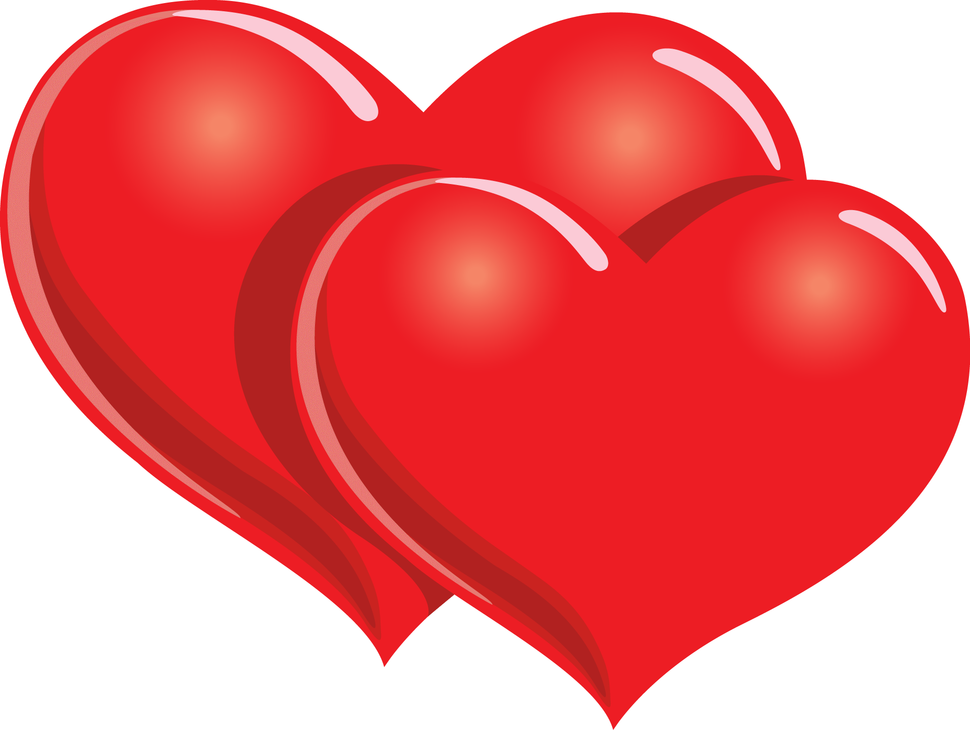 Happy Valentines Two Hearts transparent PNG - StickPNG