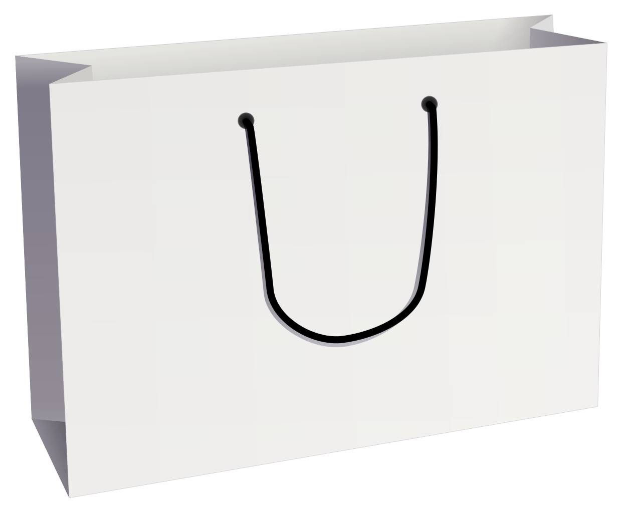 Plain White Shopping Bag transparent PNG - StickPNG