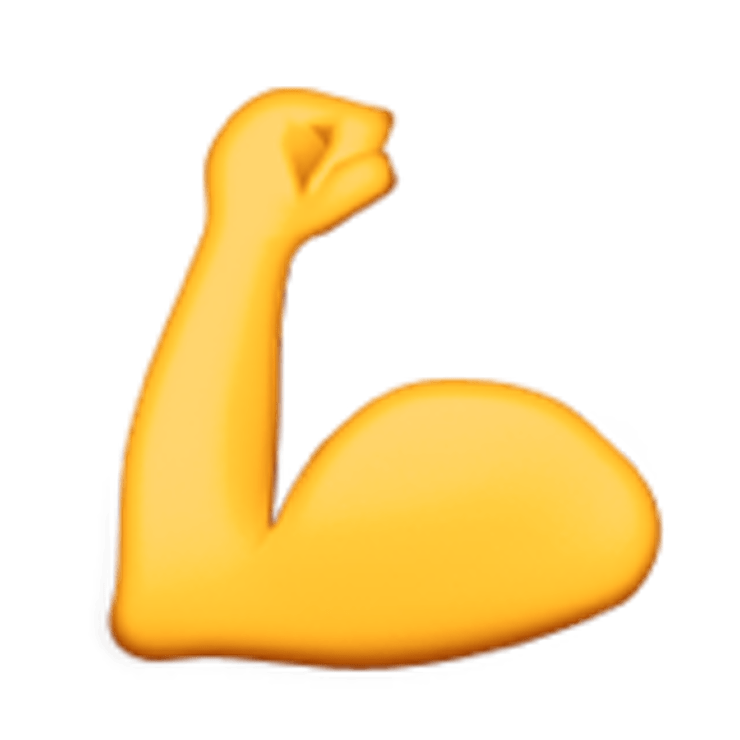 Image result for arm muscle emoji transparent