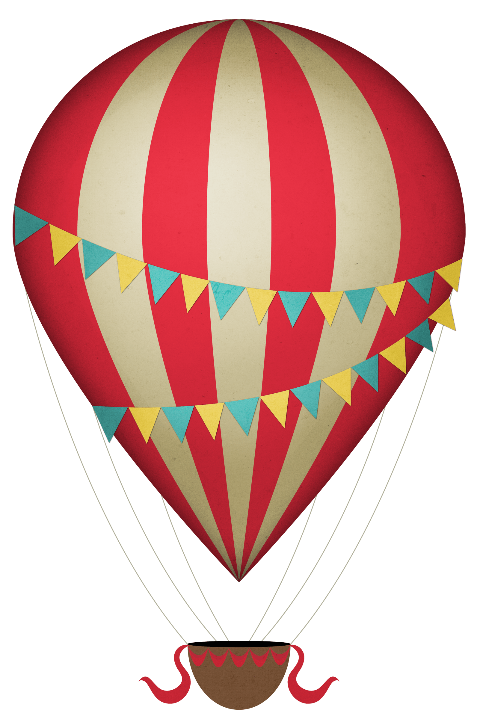 Vintage Clipart Hot Air Balloon transparent PNG - StickPNG
