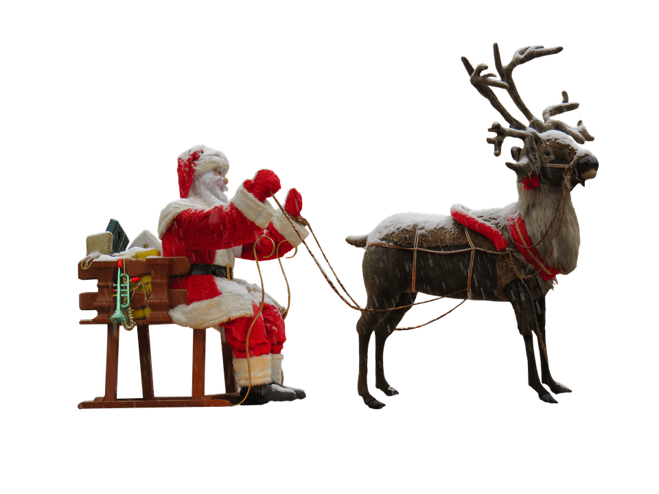 Santa Claus Deer Transparent Png Stickpng