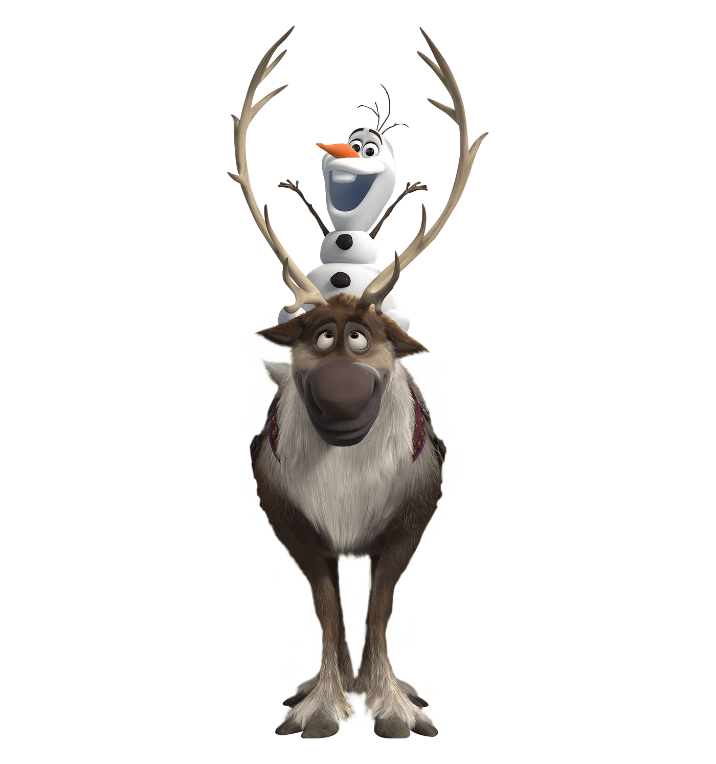 Olaf On Deer Transparent Png Stickpng