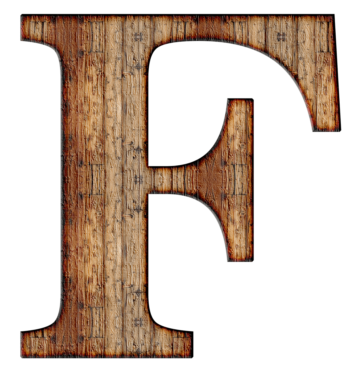 Wooden Capital Letter F transparent PNG - StickPNG