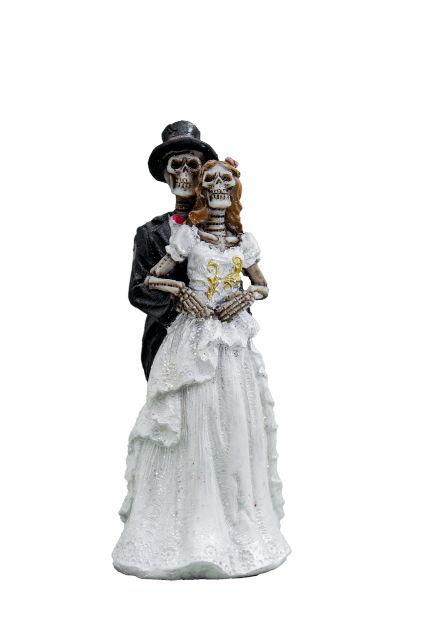 Skeleton Bride And Groom Holding Transparent Png Stickpng