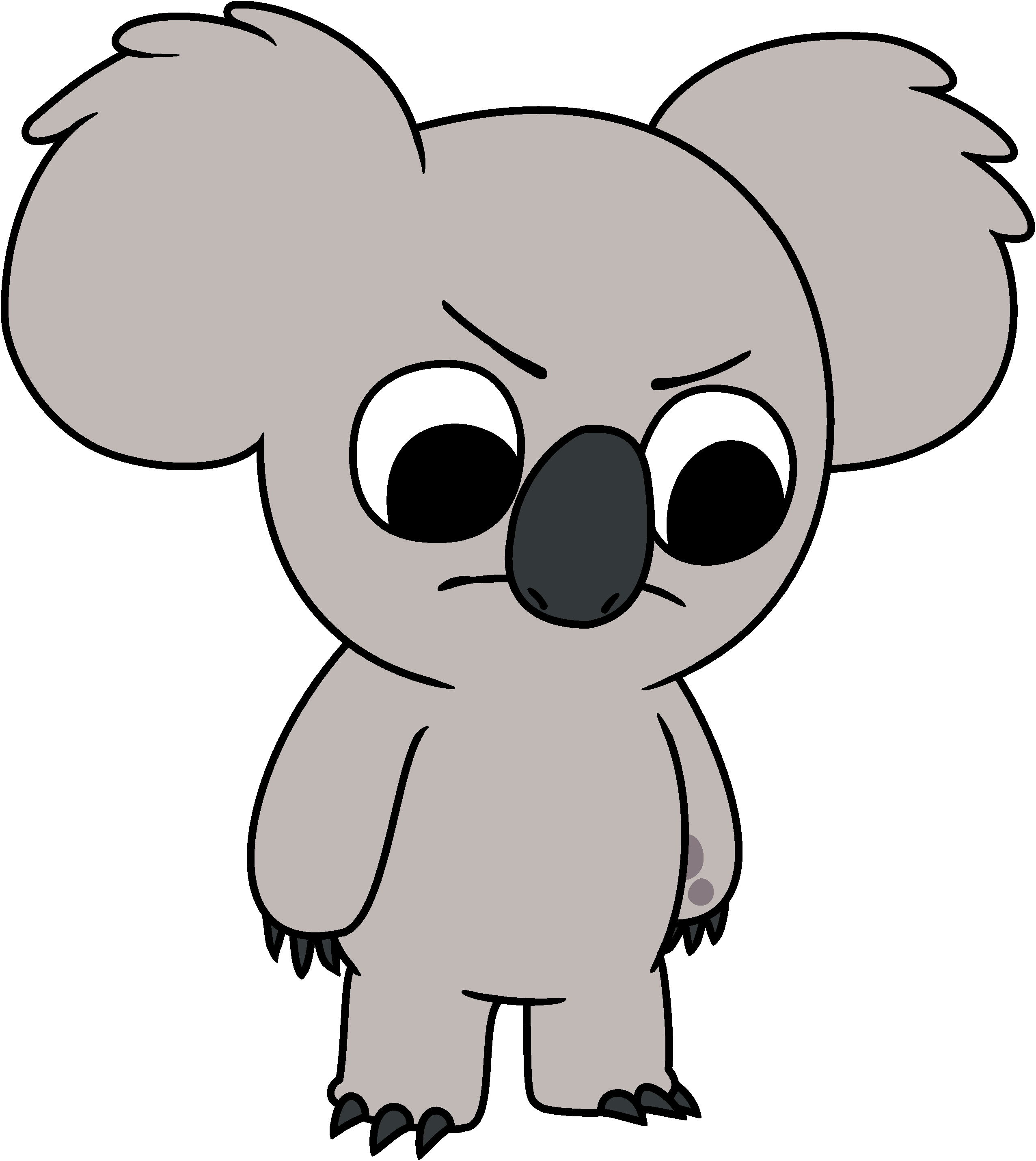 We Bare Bears Nom Nom The Koala Looking Angry Transparent Png