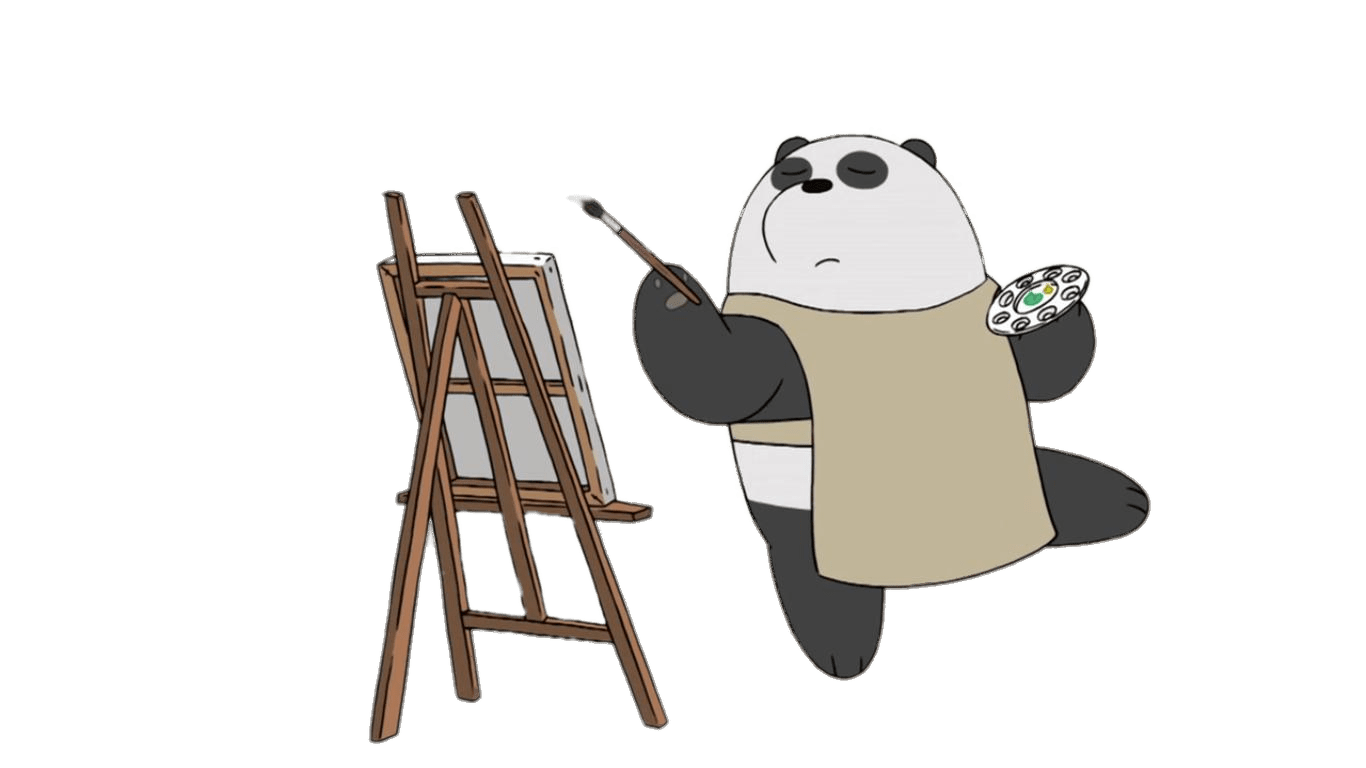 We Bare Bears Panda Painting Transparent Png Stickpng